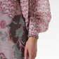The Regal Loose Bow Blouse - Burgundy