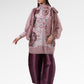 The Regal Loose Bow Blouse - Burgundy