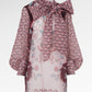 The Regal Loose Bow Blouse - Burgundy
