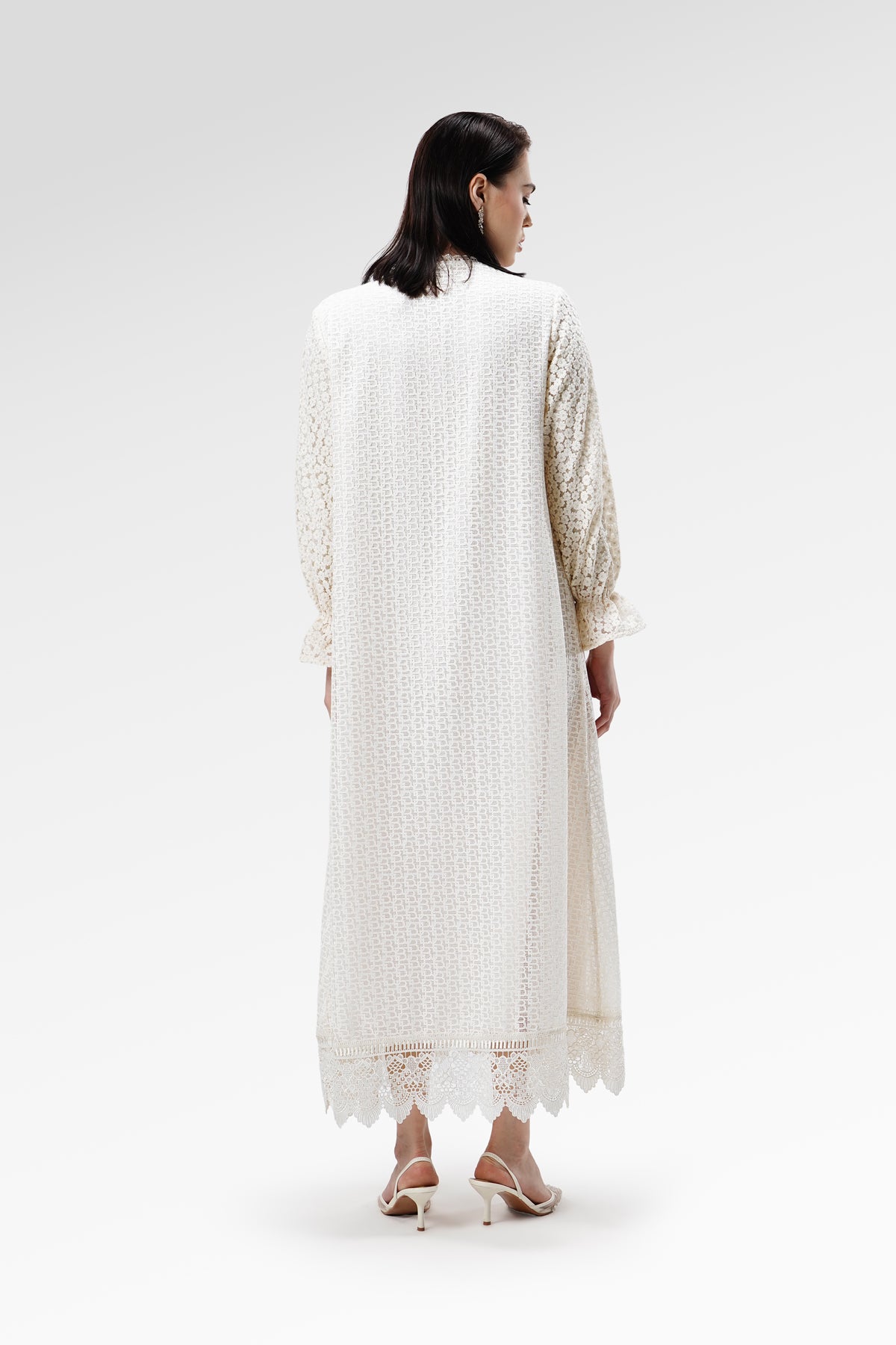 The Regal Poet Lace Dress - Sungold