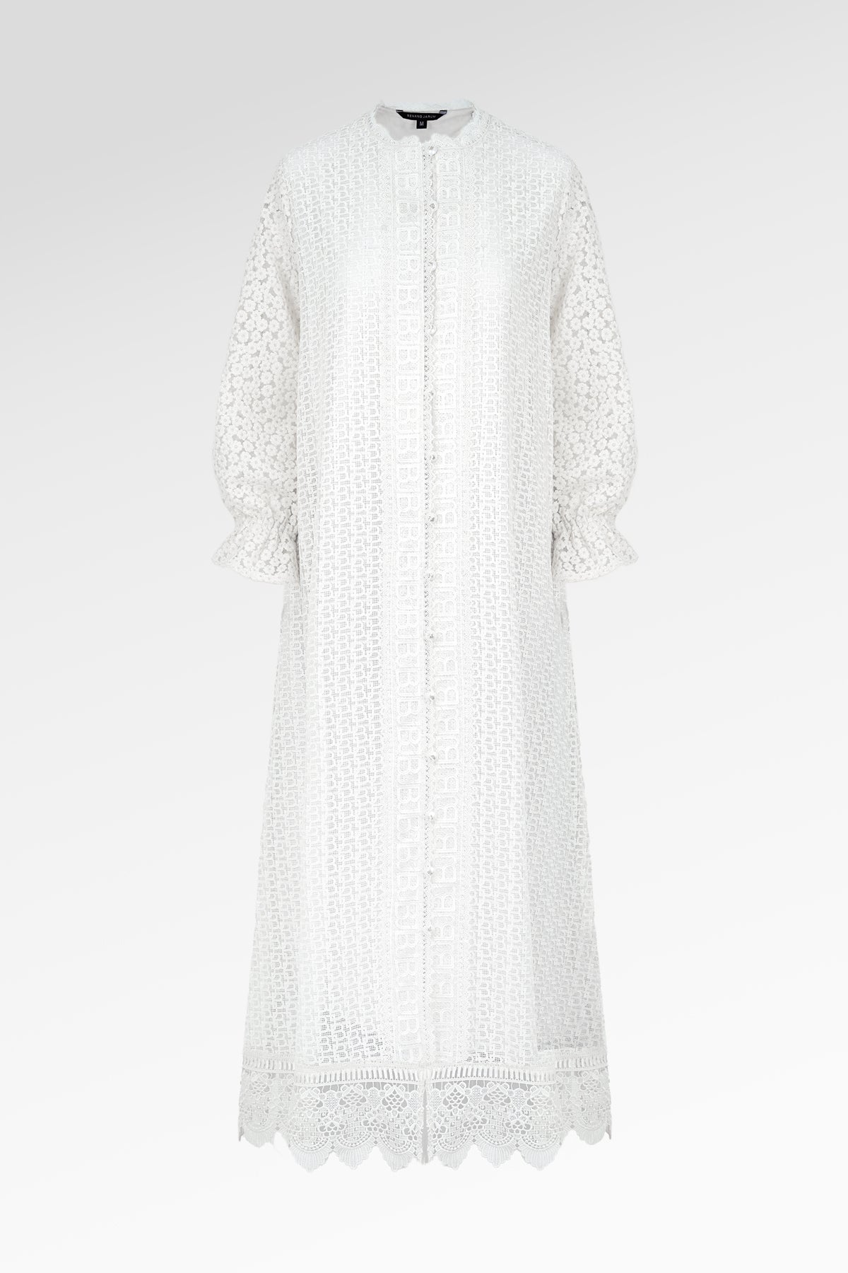 The Regal Poet Lace Dress - White