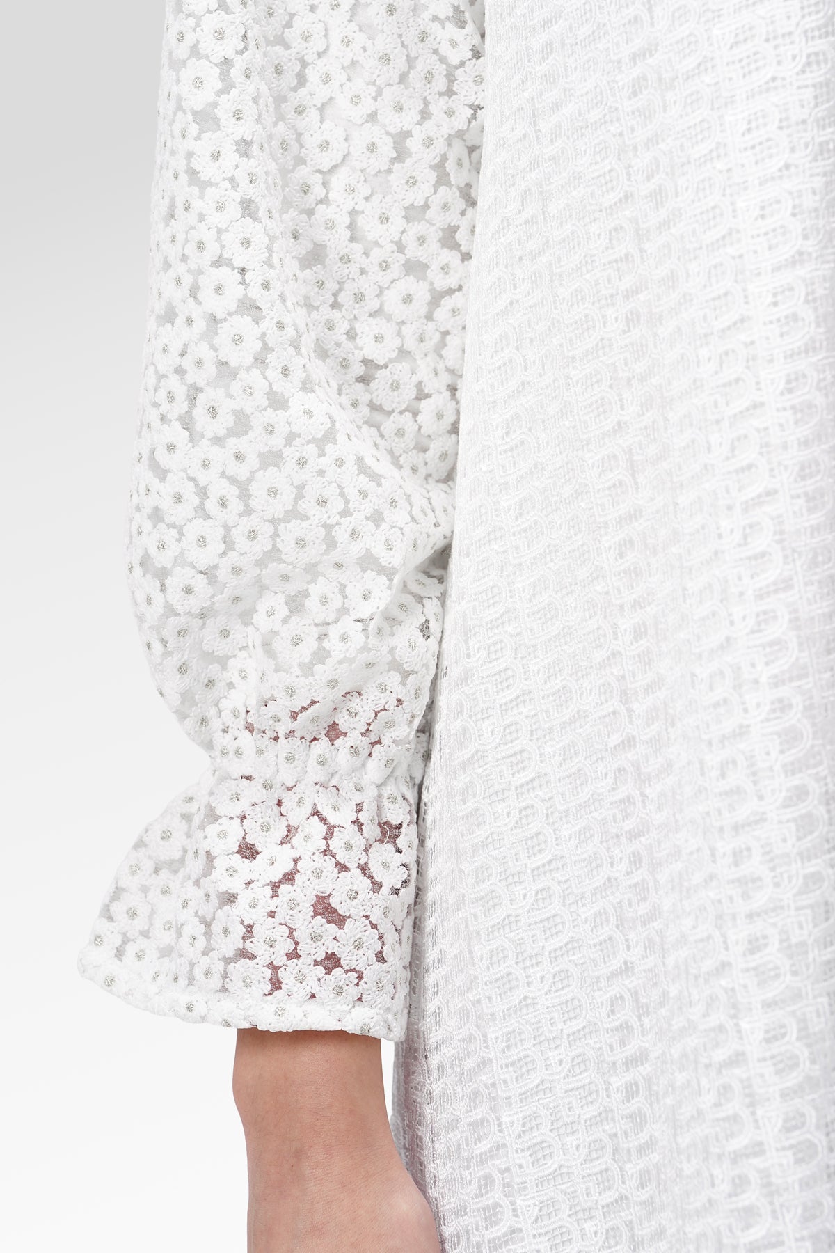 The Regal Poet Lace Dress - White
