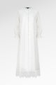 The Regal Poet Lace Dress - White