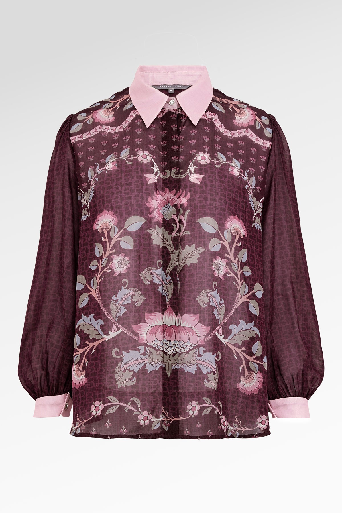 The Regal Sheer Shirt - Burgundy