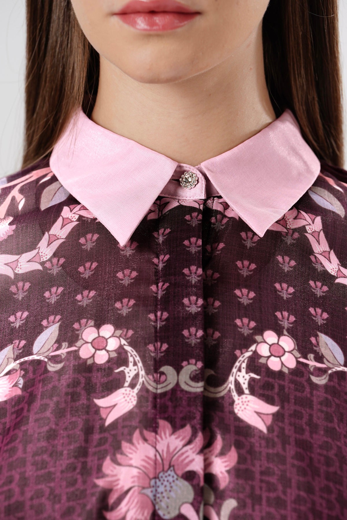 The Regal Sheer Shirt - Burgundy
