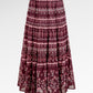 The Regal Tiered Skirt - Burgundy