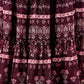 The Regal Tiered Skirt - Burgundy