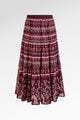 The Regal Tiered Skirt - Burgundy