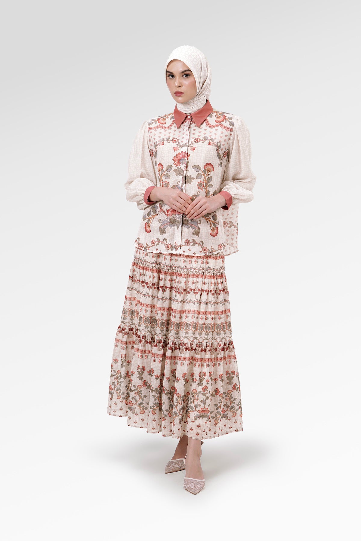 The Regal Tiered Skirt - Sandsage