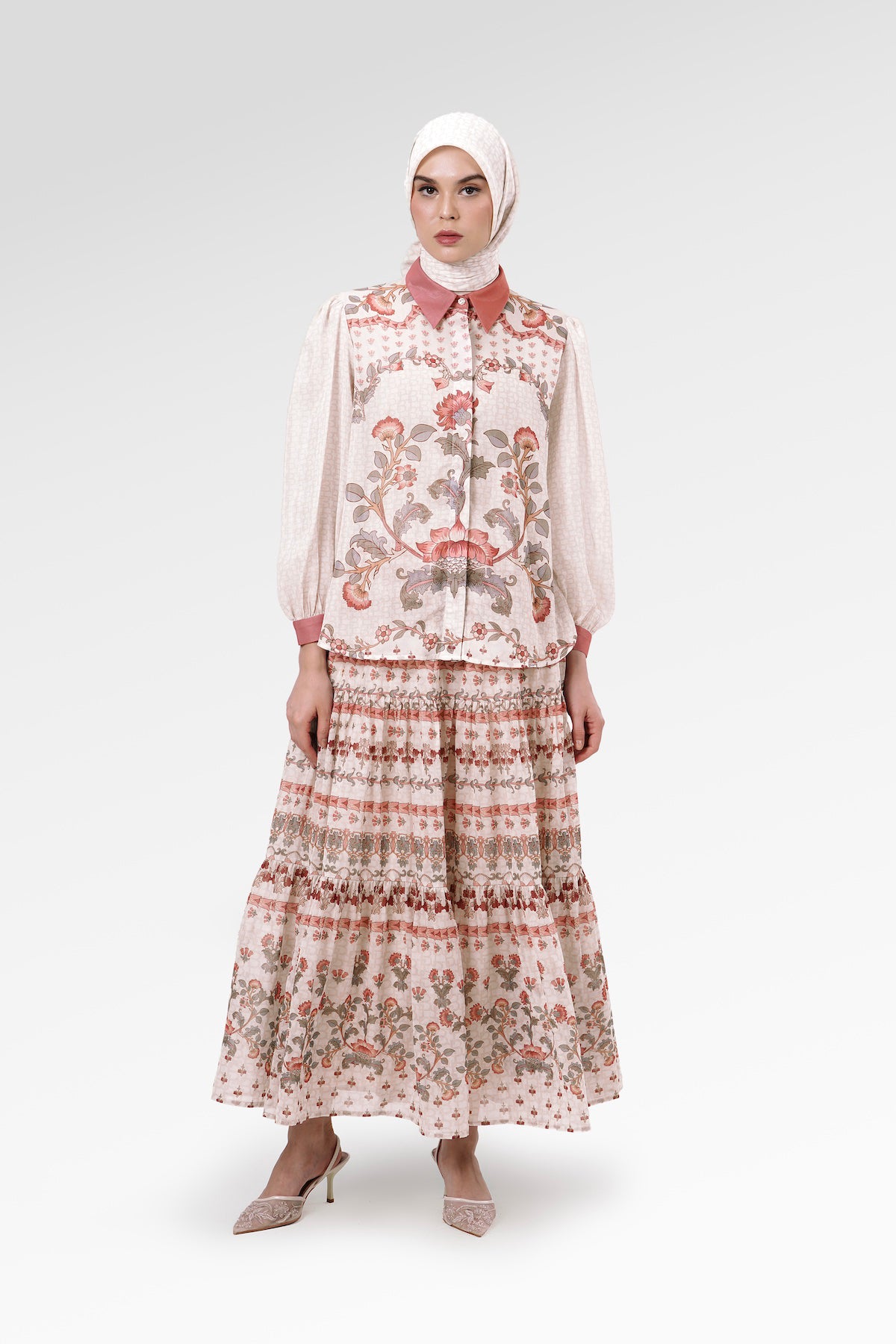 The Regal Tiered Skirt - Sandsage