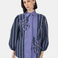 Tanisha Embroidery Shirt - Deep Ocean