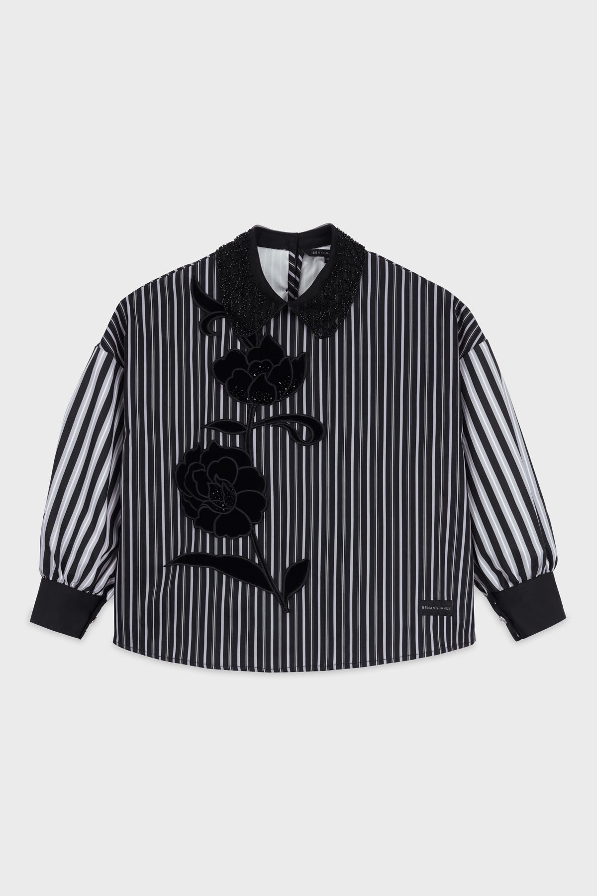 Thalassa Embroidery Shirt - Black