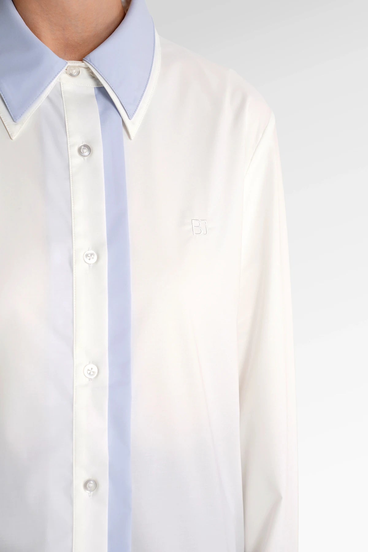 Thalia Two Tone Shirt - White