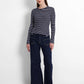 Tiana Top - Navy/White