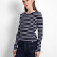 Tiana Top - Navy/White