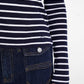 Tiana Top - Navy/White