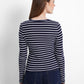 Tiana Top - Navy/White
