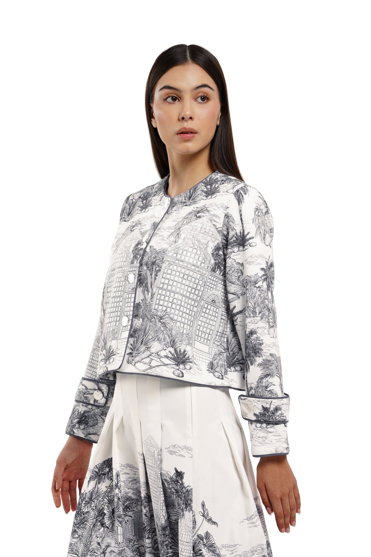 Toile Memoirs Crop Outer - Cloud