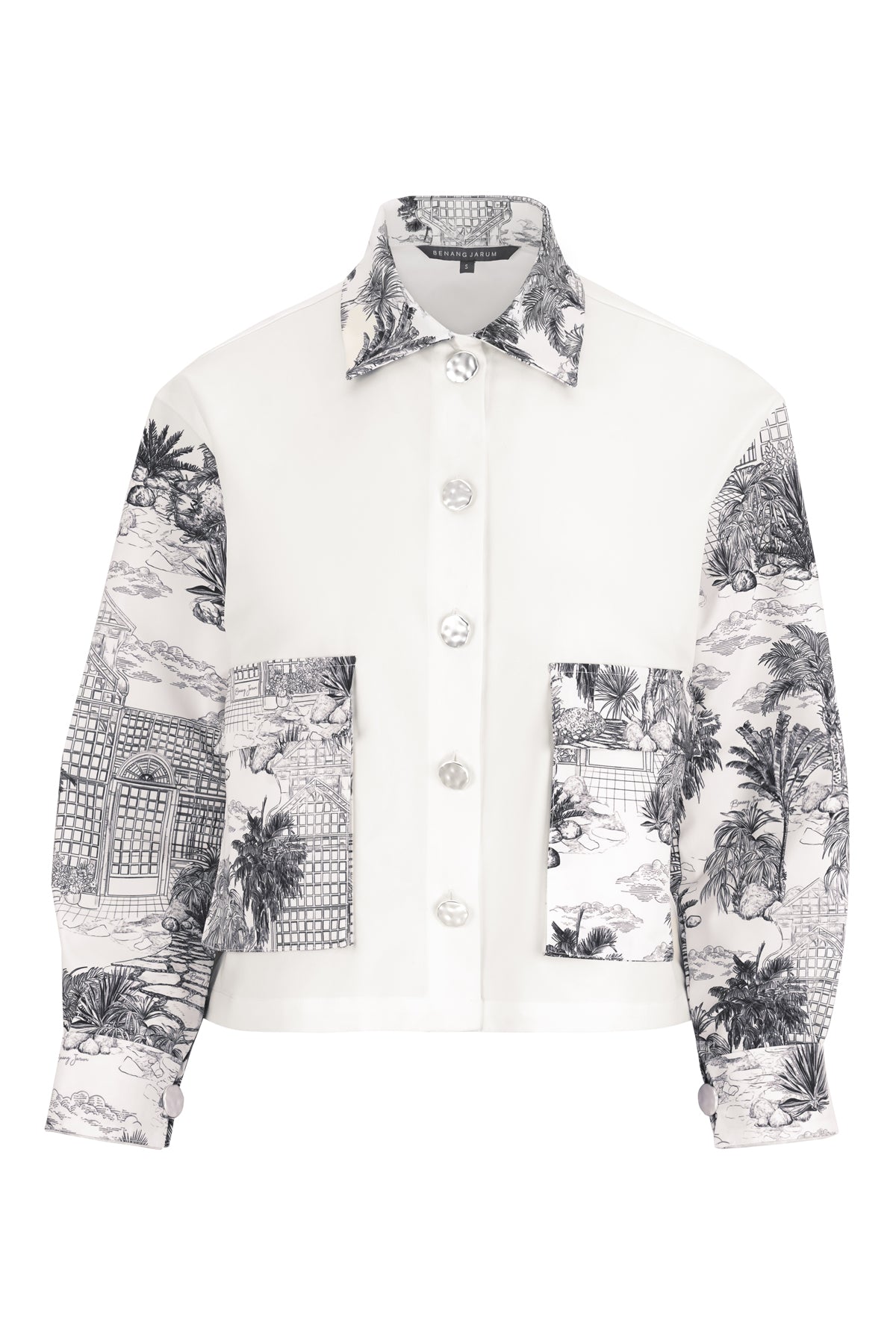 Toile Memoirs Crop Shirt - Cloud