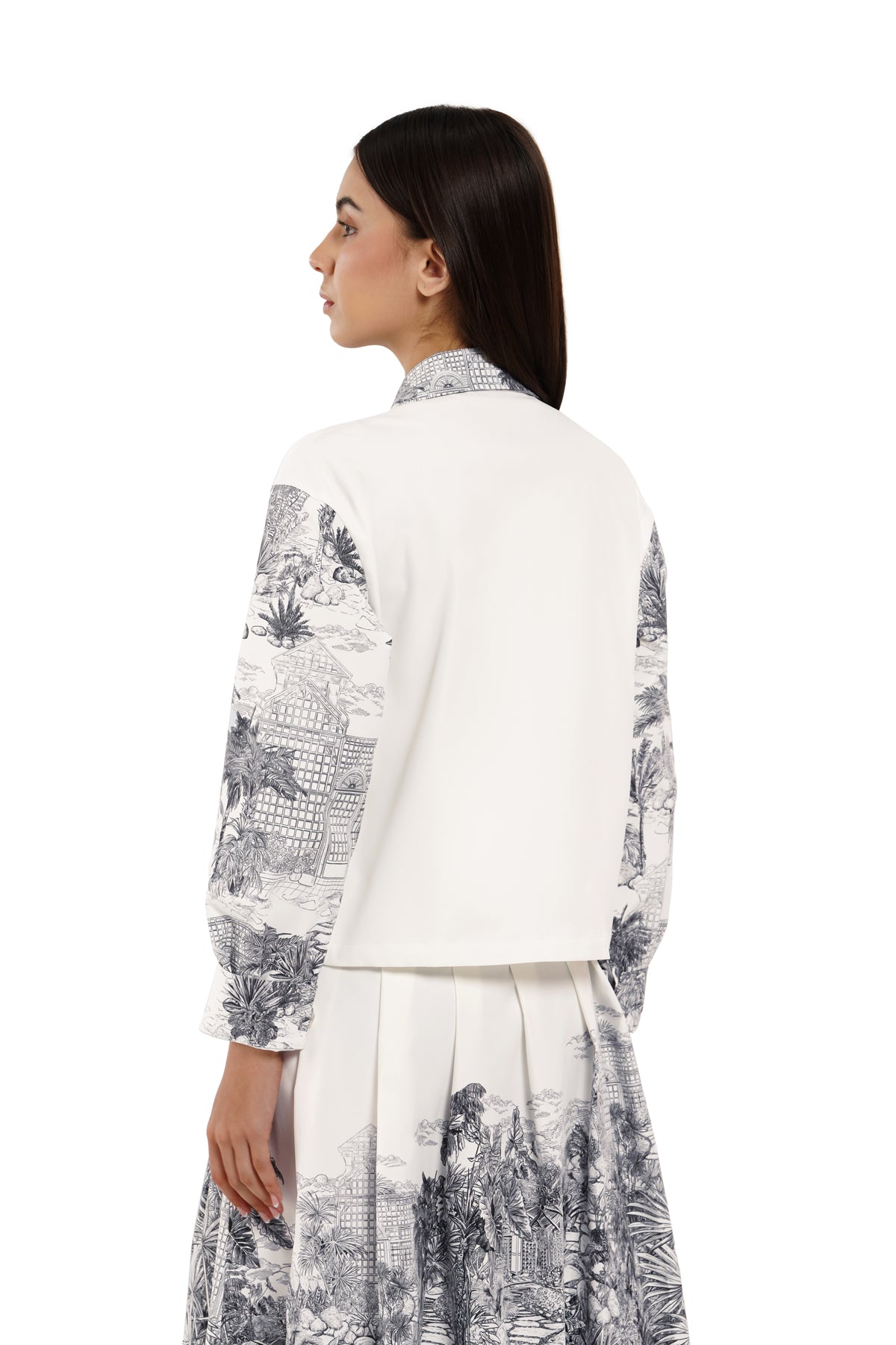 Toile Memoirs Crop Shirt - Cloud