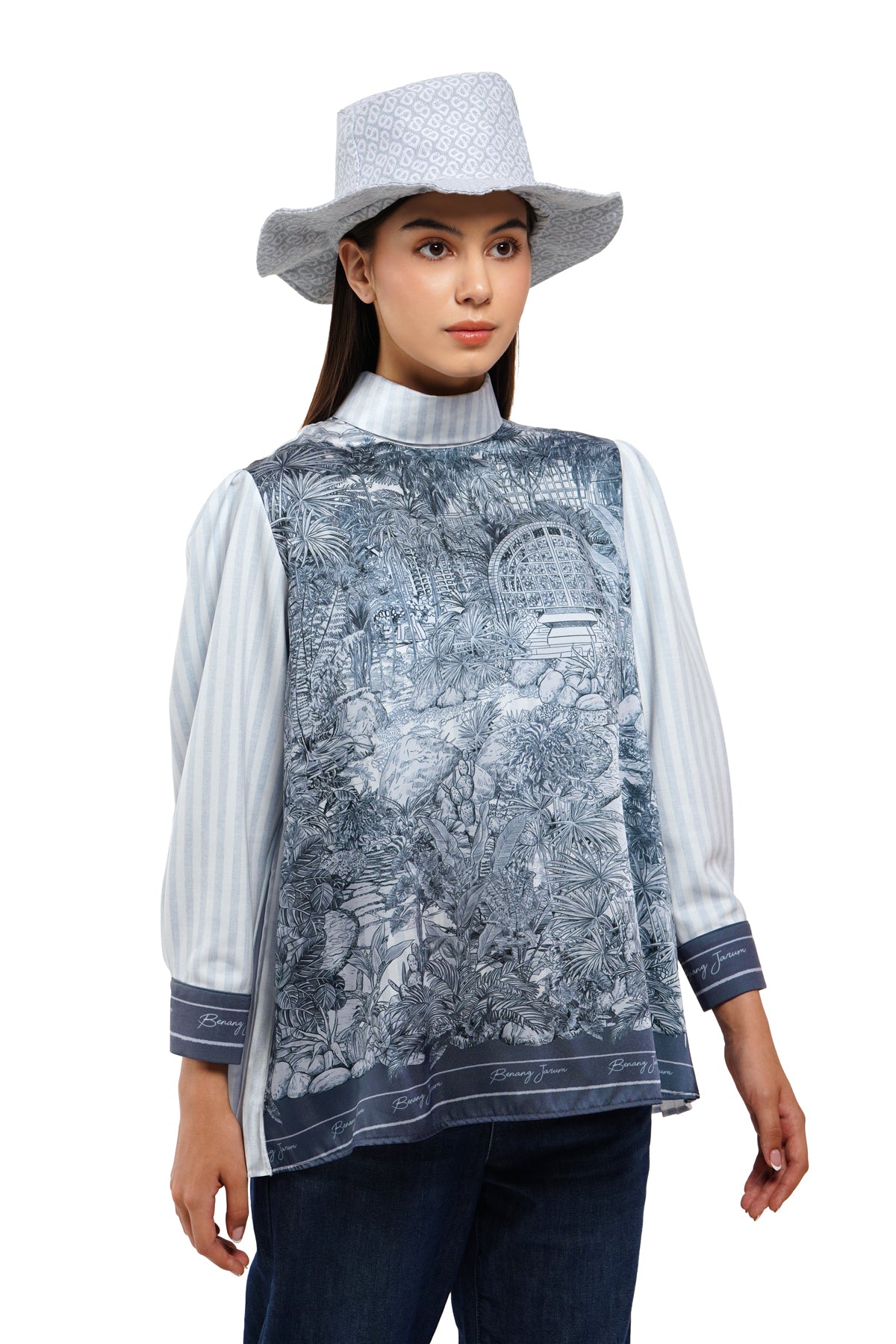 Toile Memoirs Pleated Blouse - Frost