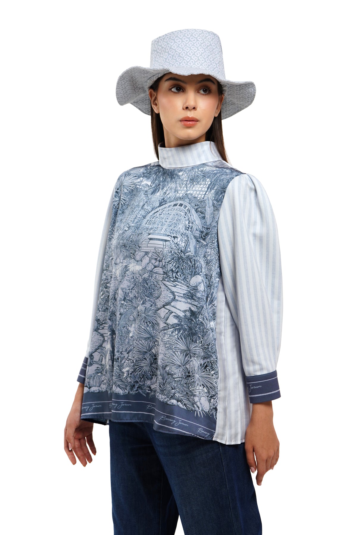 Toile Memoirs Pleated Blouse - Frost