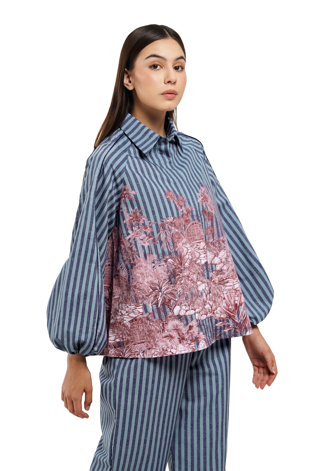 Toile Memoirs Raglan Shirt - Blue Fern