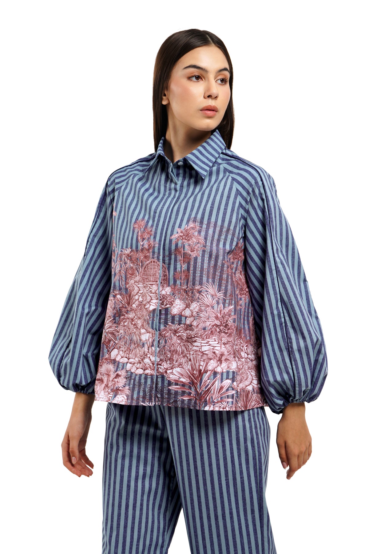 Toile Memoirs Raglan Shirt - Blue Fern