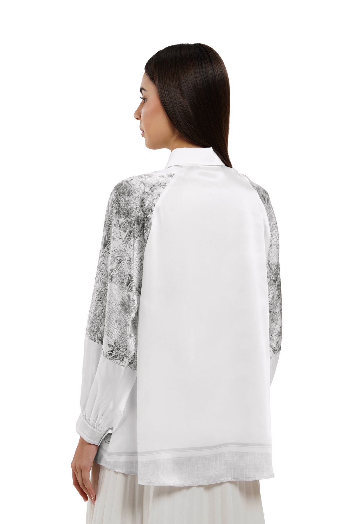Toile Memoirs Satin Shirt - Cloud