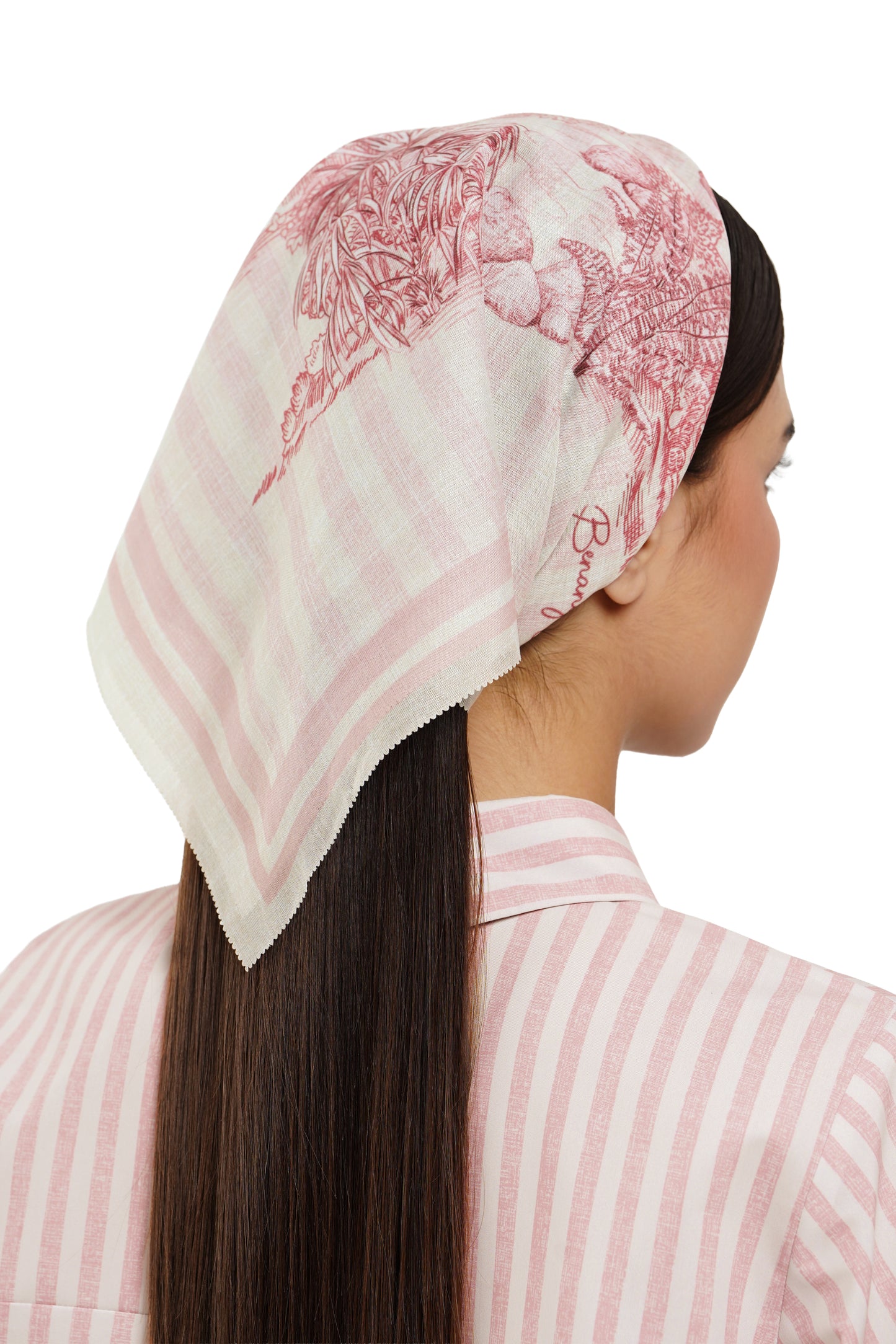 Toile Memoirs Scarf - Dusty Rose