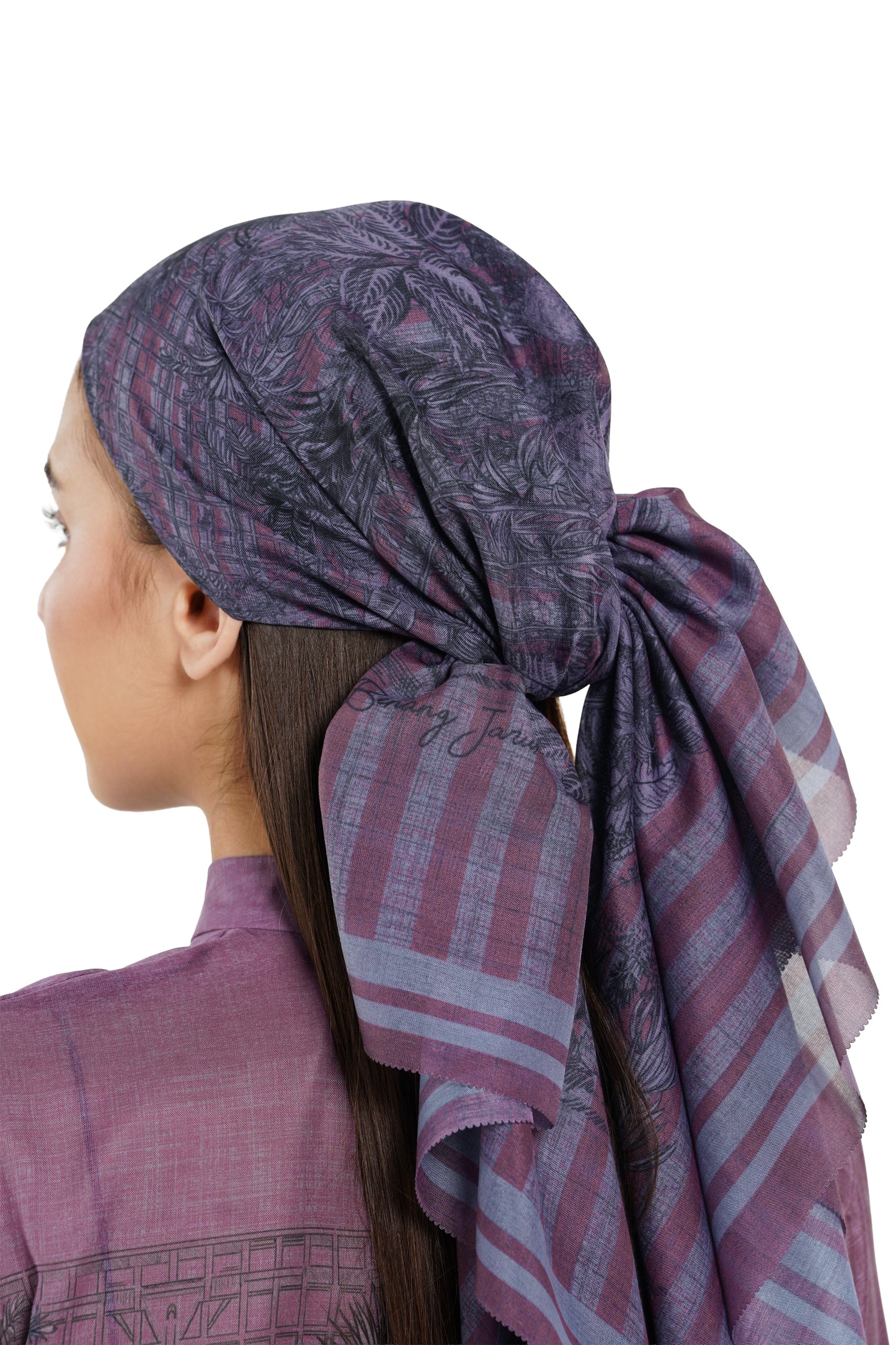 Toile Memoirs Scarf - Plum