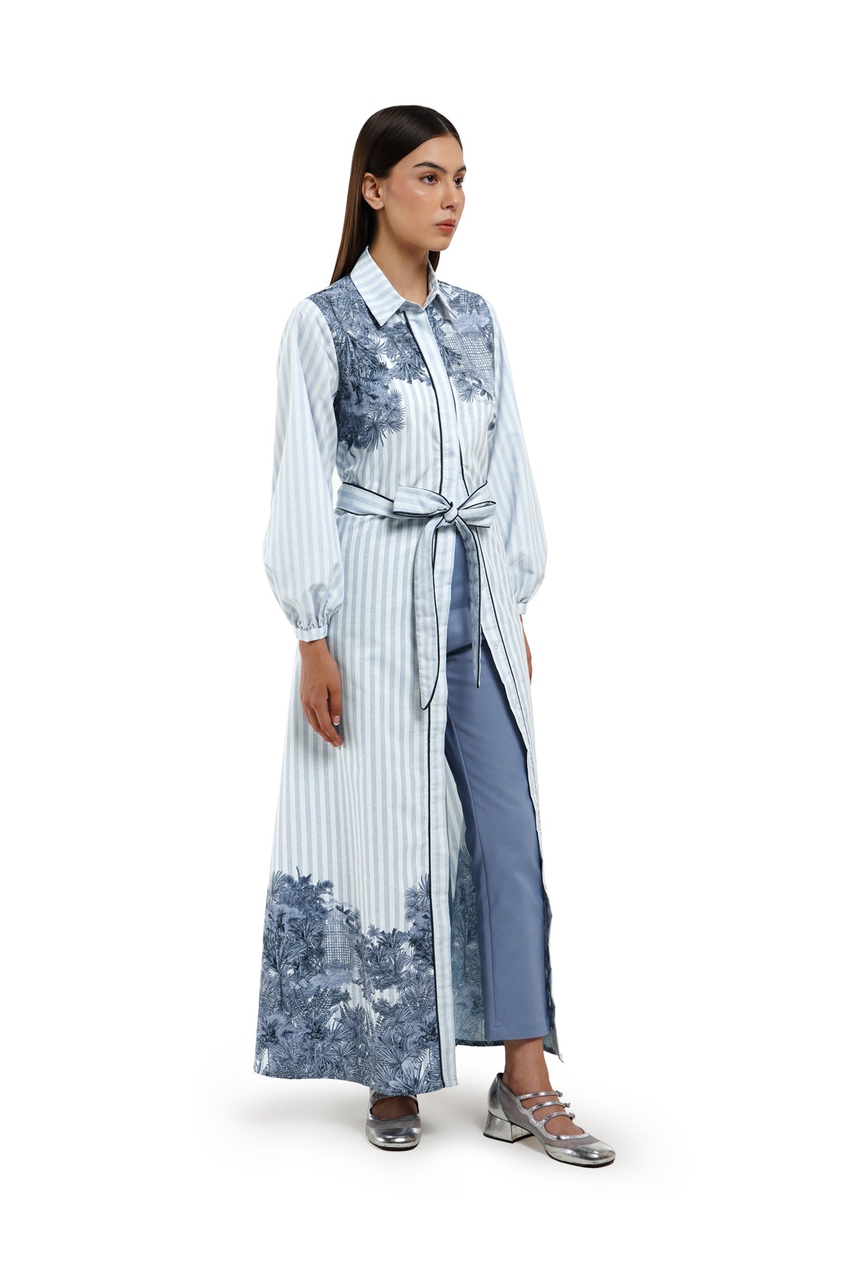 Toile Memoirs Shirt Dress - Frost