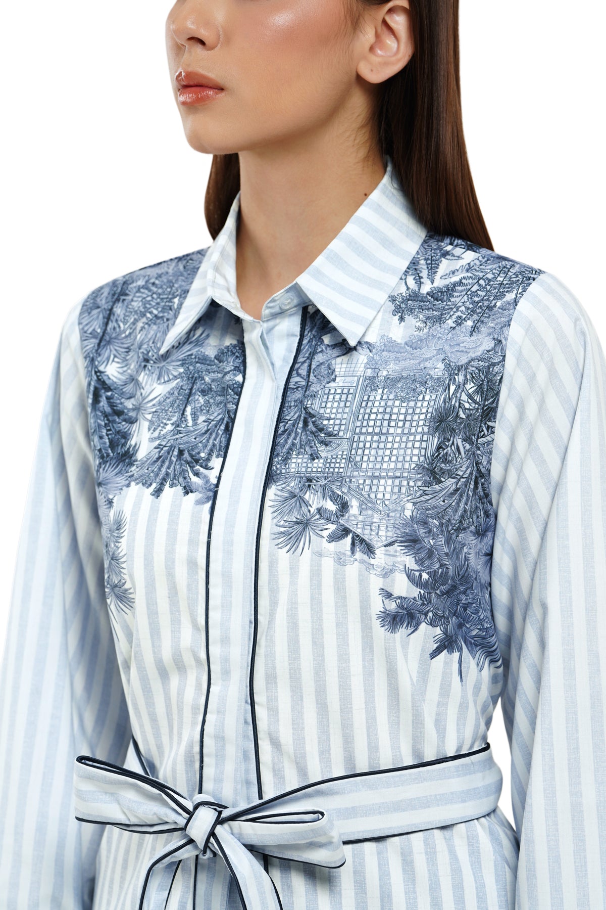 Toile Memoirs Shirt Dress - Frost