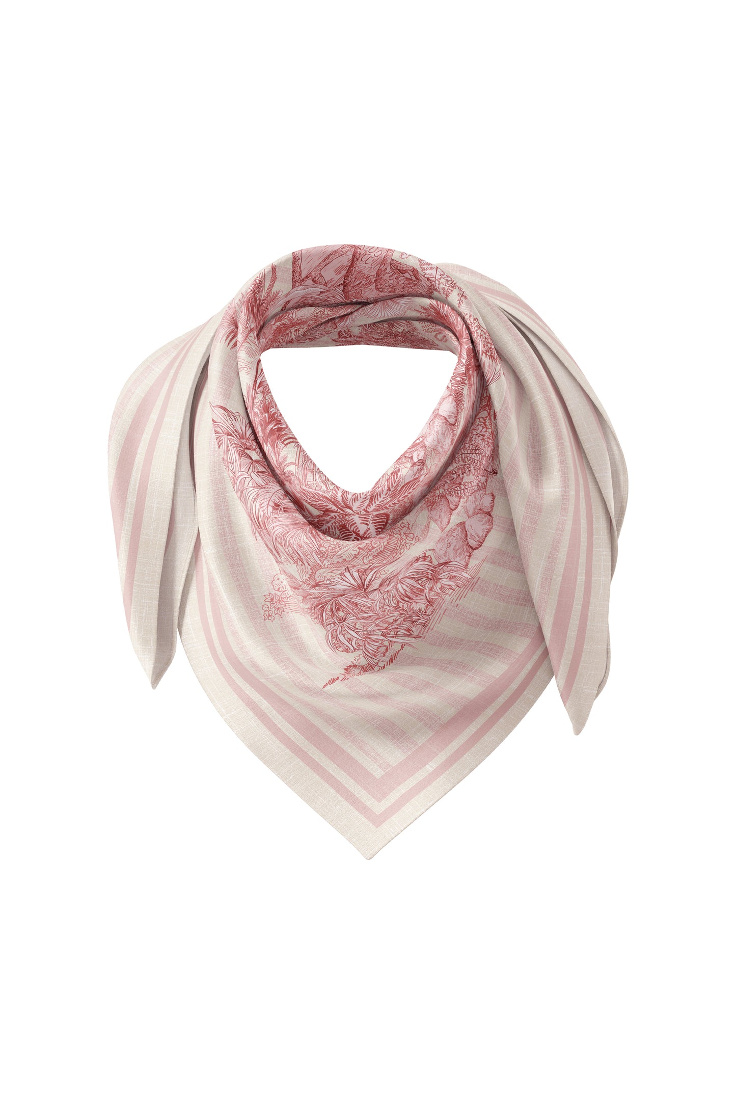 Toile Memoirs Scarf - Dusty Rose