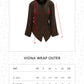 Viona Wrap Outer - Dark Brown