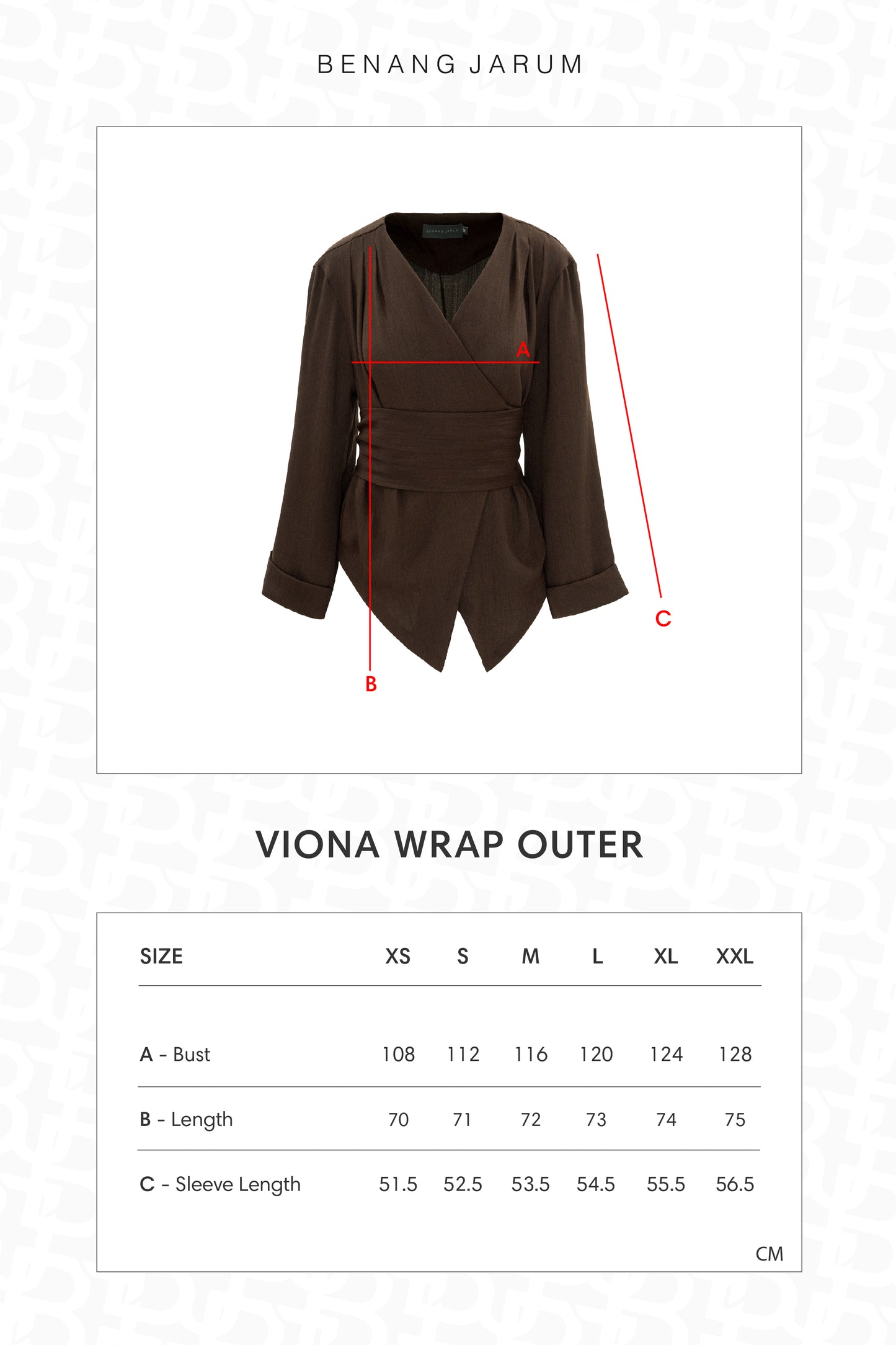 Viona Wrap Outer - Dark Brown