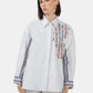 Valeska Embroidery Shirt - Sky Blue