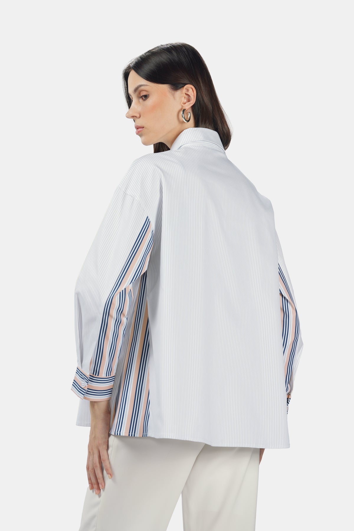 Valeska Embroidery Shirt - Sky Blue