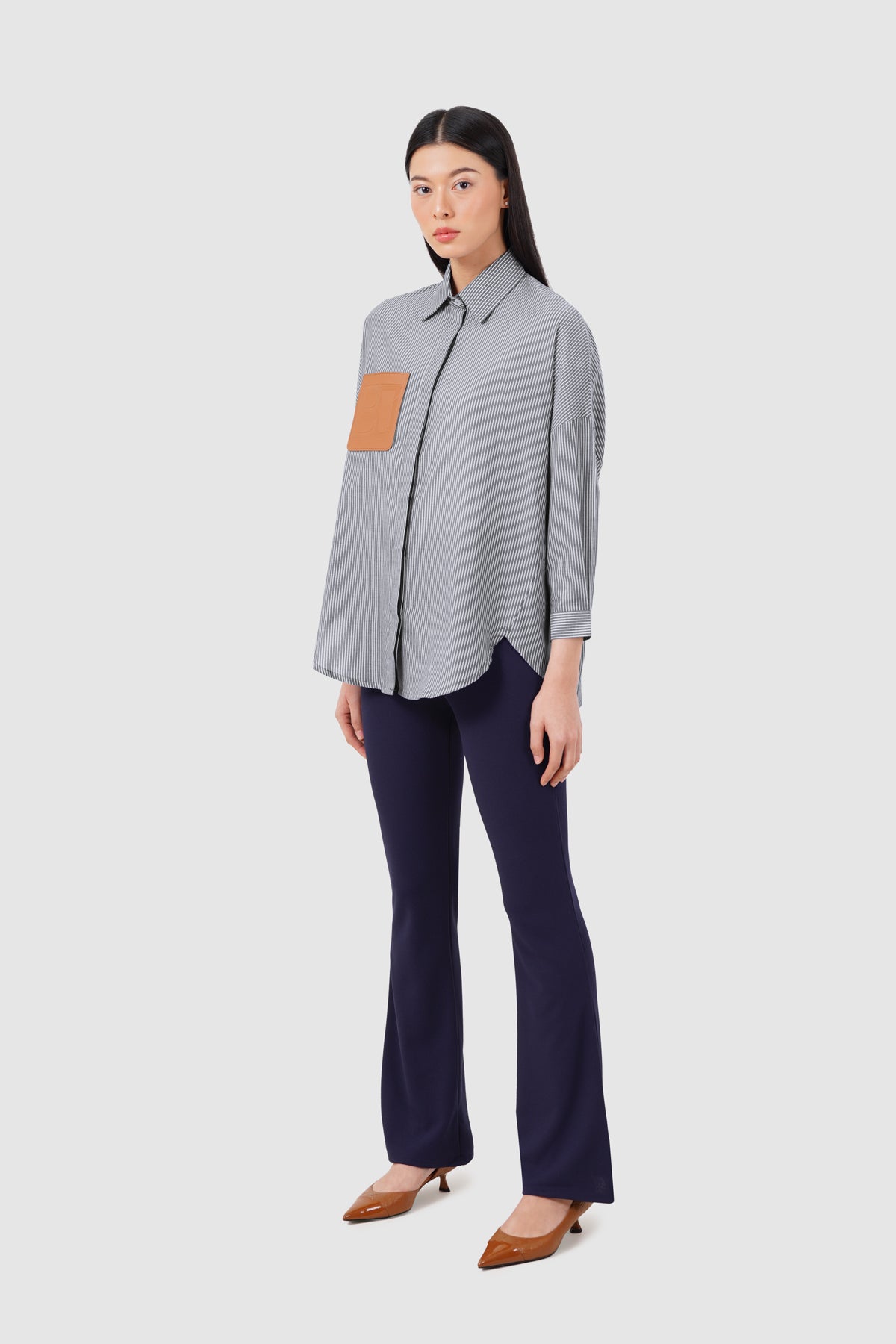 Vanesa Oversize Shirt - Grey