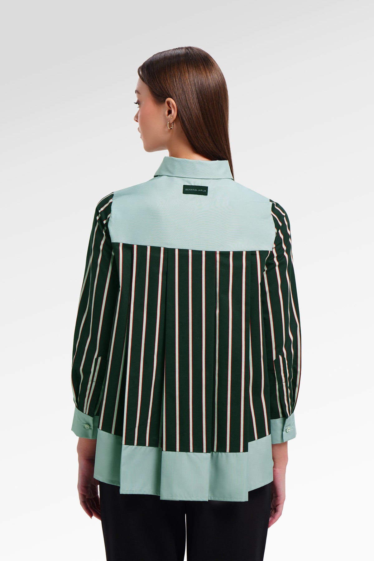 Vienne Embroidery Shirt - Charcoal Sage