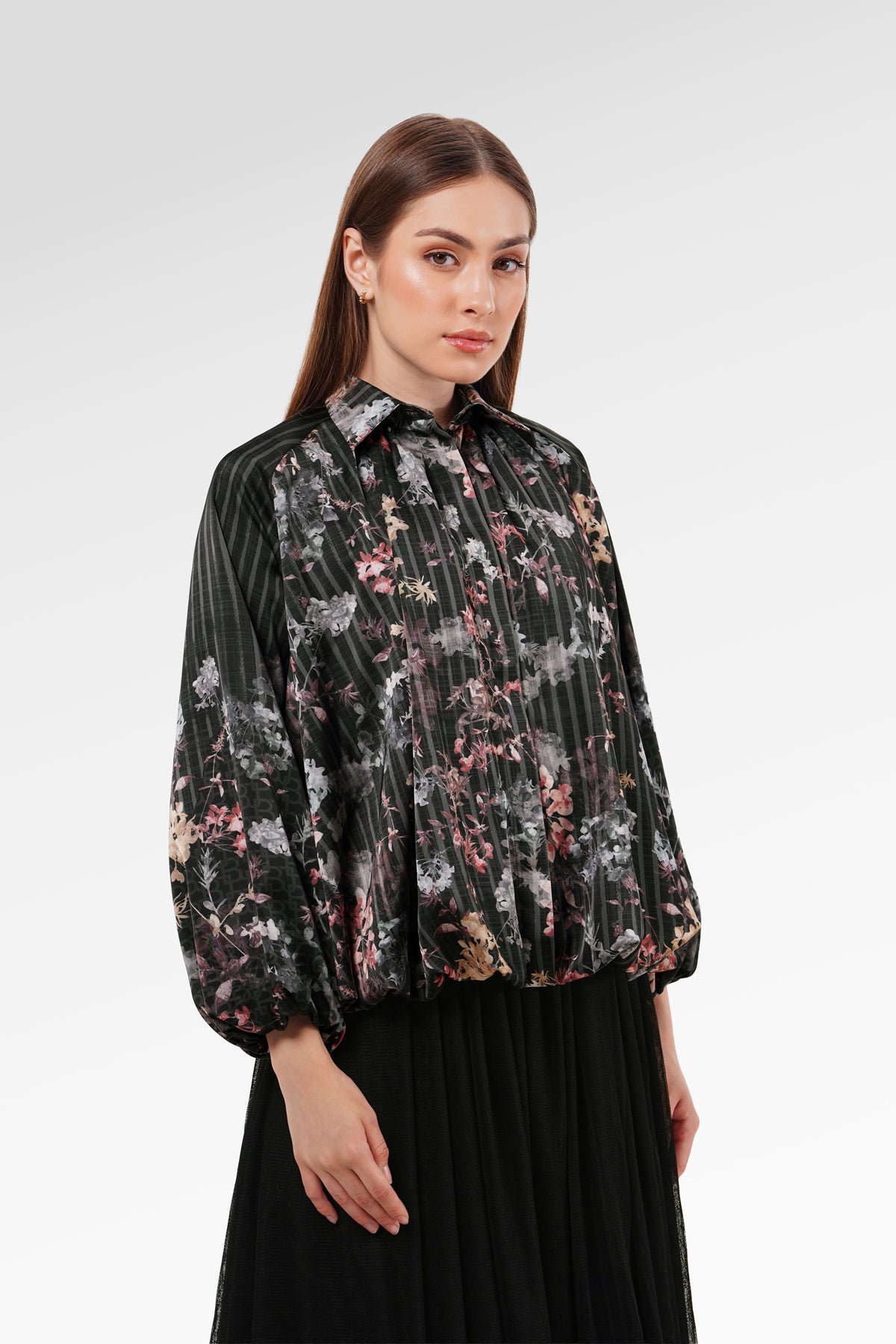 Viola Balloon Shirt - Dark Viola