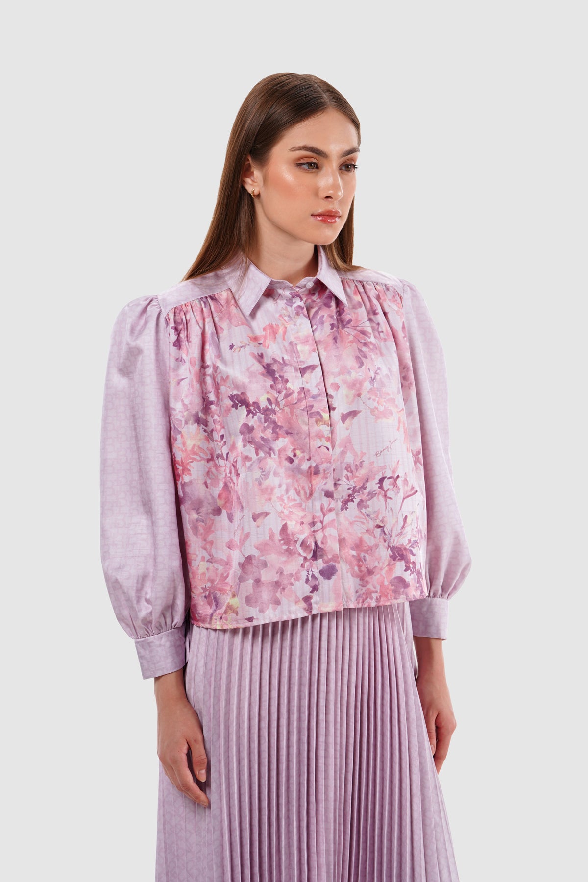 Viola Crop Shirt - Blossom