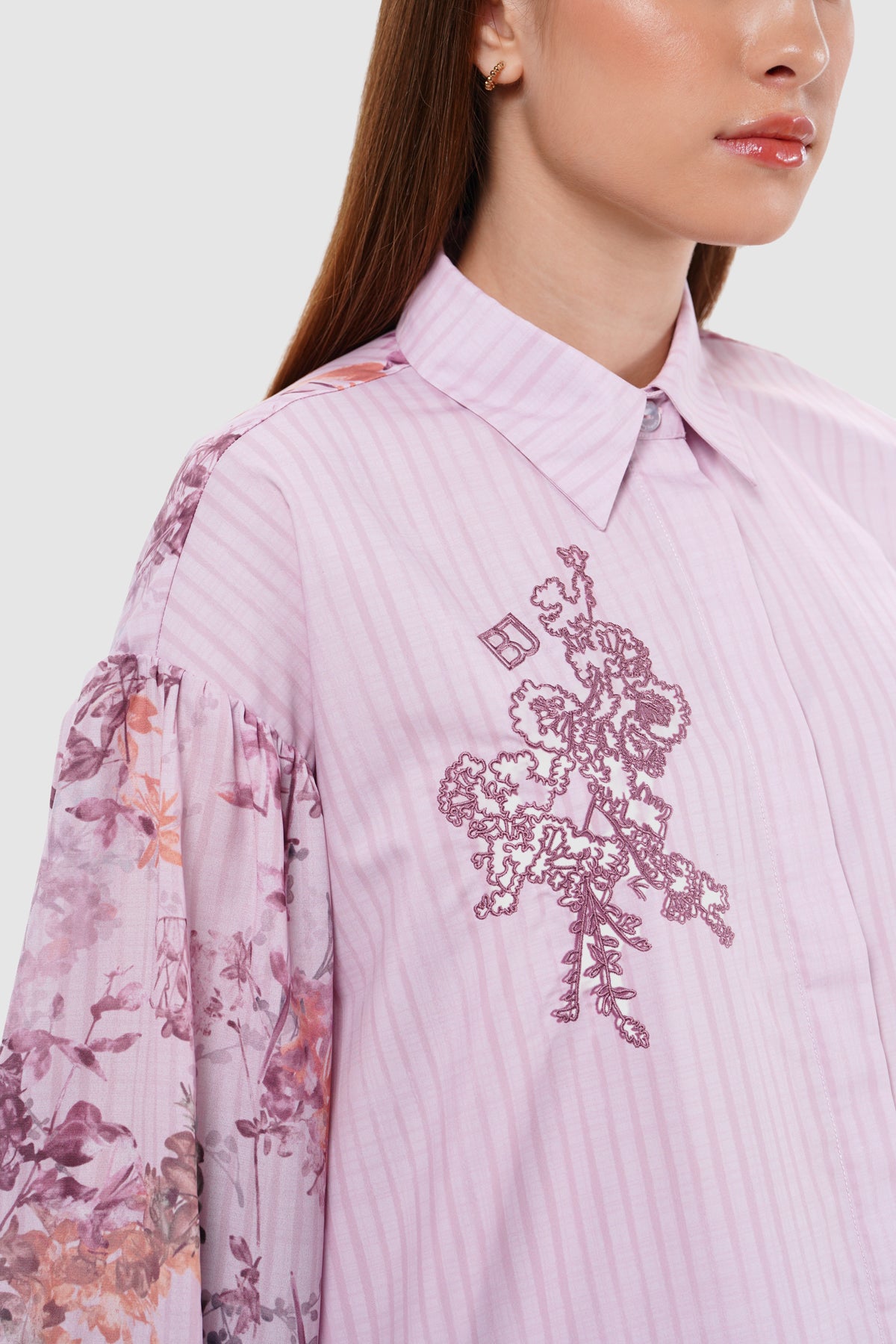 Viola Embroidery Shirt - Blossom