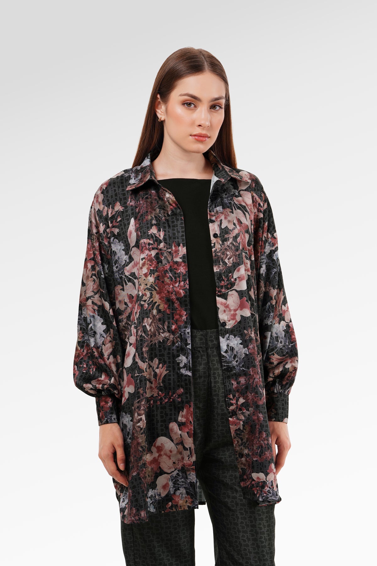 Viola Oversized Shirt - Dark Viola