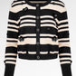 Viona Embellished Cardigan - Black/Ivory