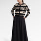 Viona Embellished Cardigan - Black/Ivory