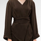 Viona Wrap Outer - Dark Brown