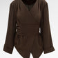 Viona Wrap Outer - Dark Brown