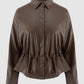 Waverly Leather Shirt - Brown