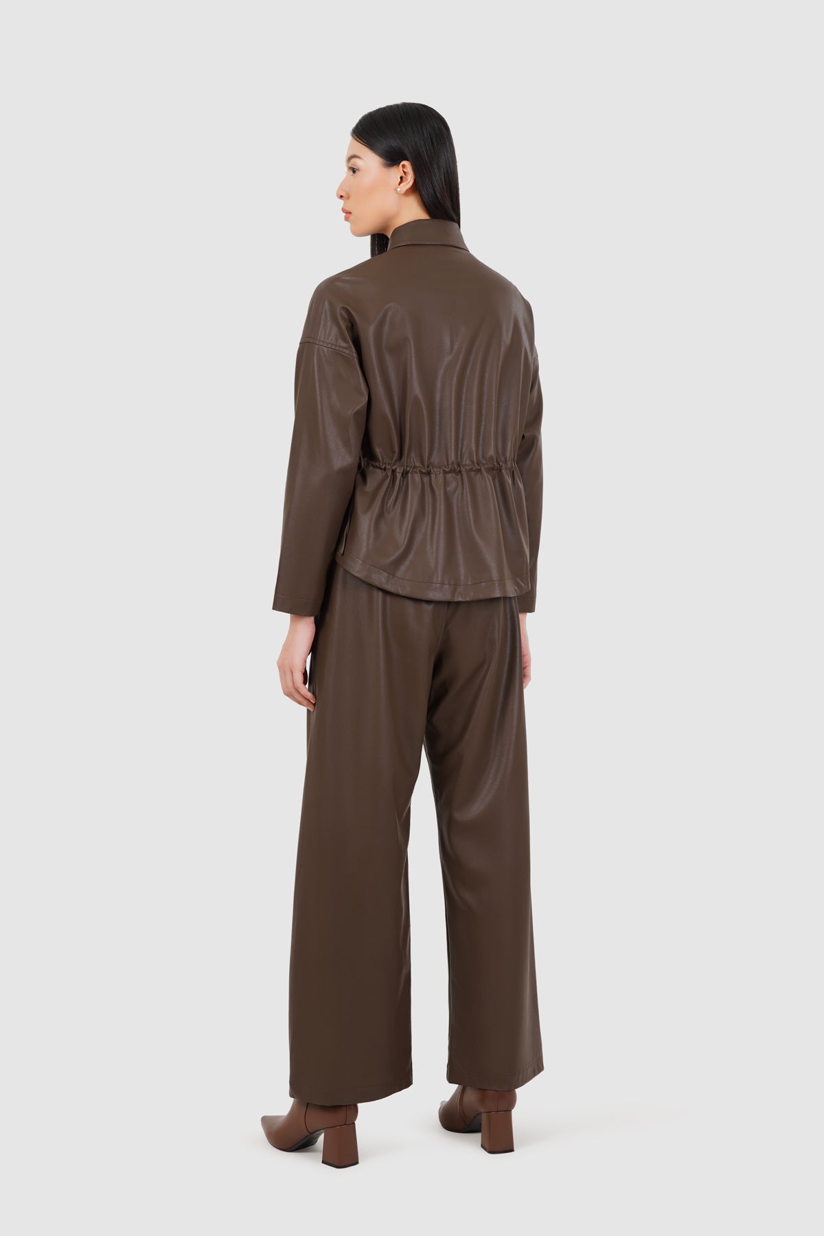 Waverly Leather Shirt - Brown